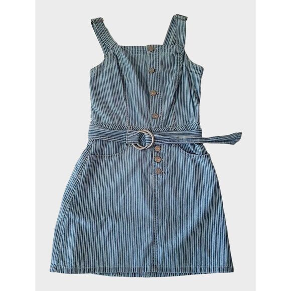 Rewash Dress Blue and White Striped Overall Xsmall - Picture 1 of 2